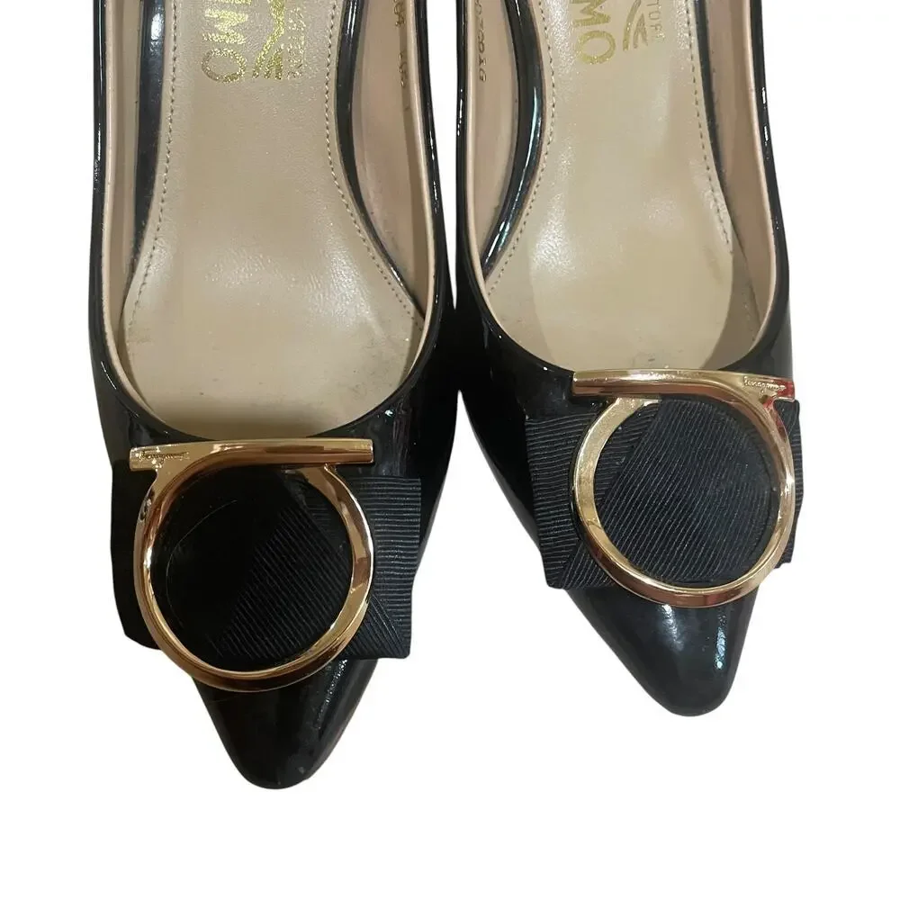 Salvatore Ferragamo patent leather pumps